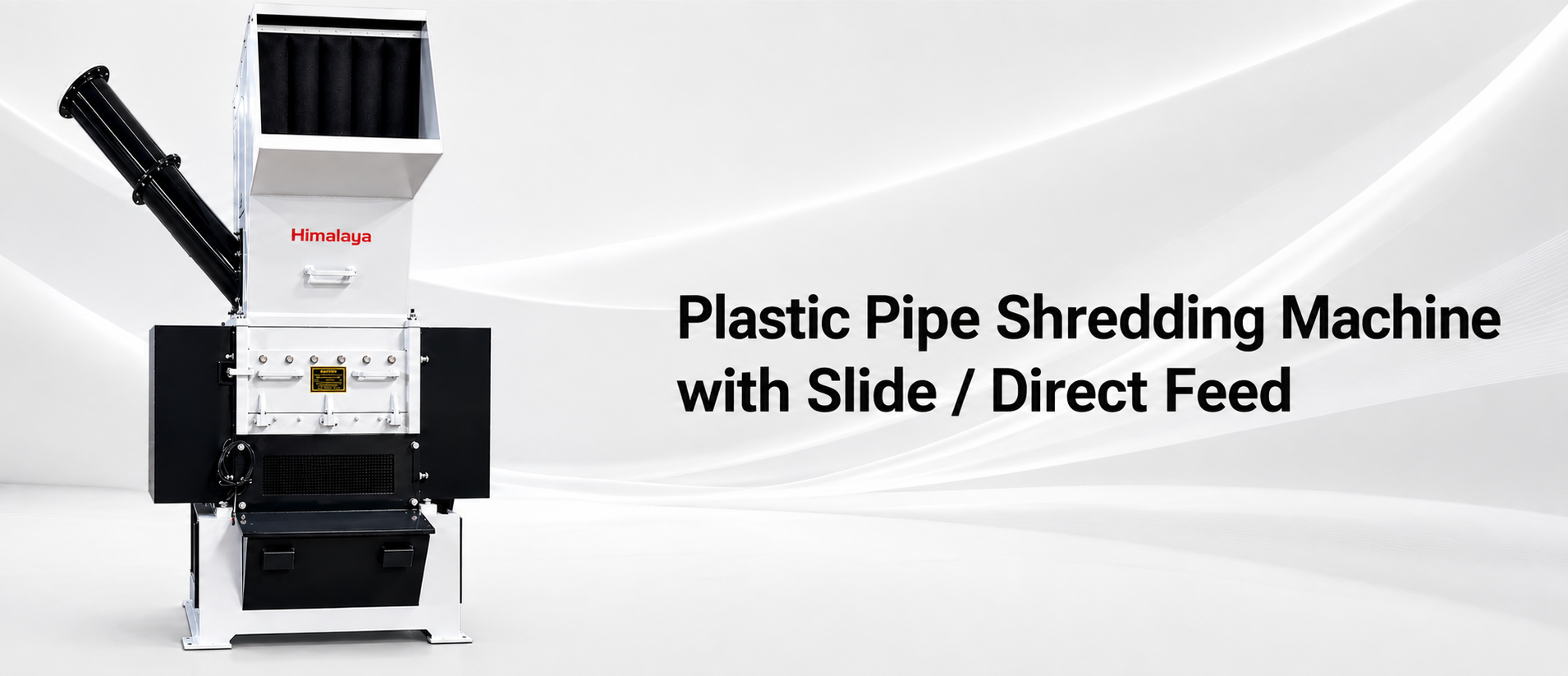 Plastic Pipe Shredding Machine with Slide / Direct Feed Banner