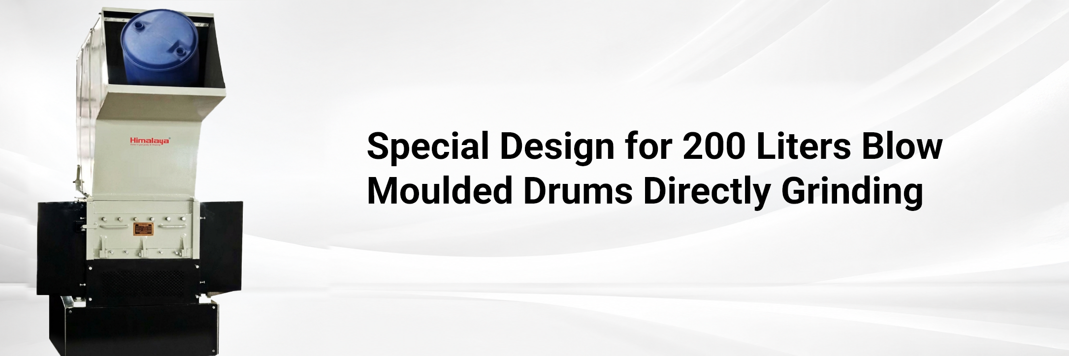 Special Design for 200 Liters Blow Moulded Drums Directly Grinding Banner