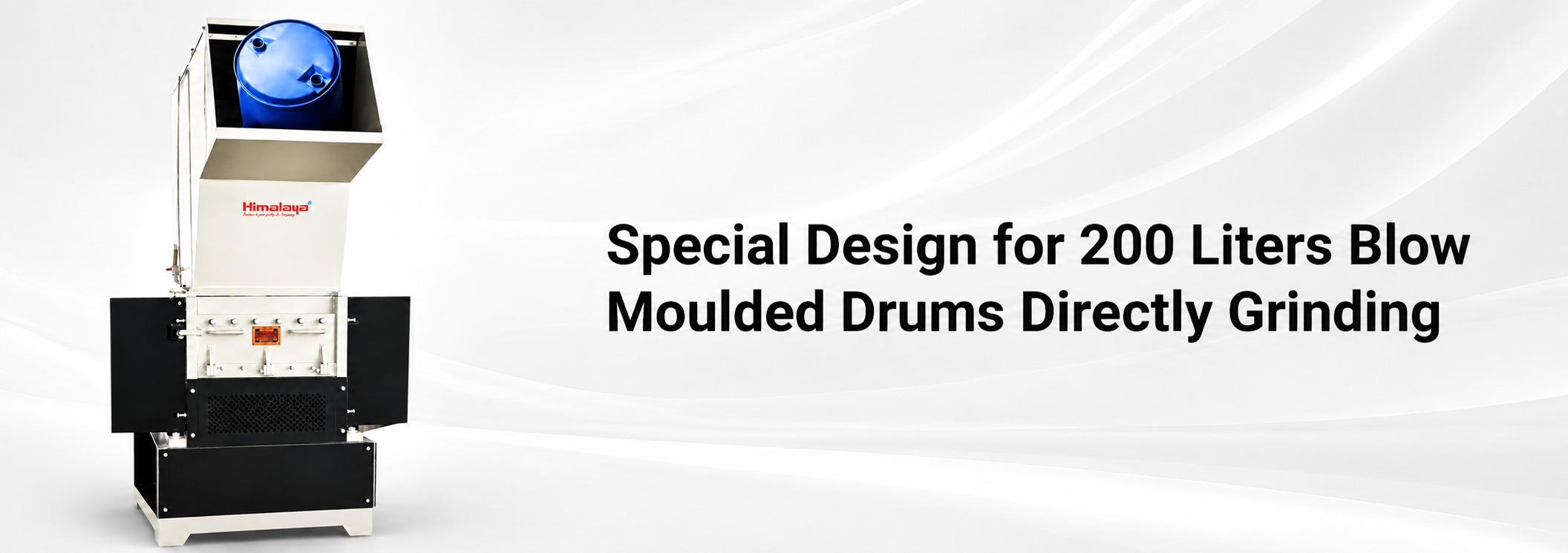Special Design for 200 Liters Blow Moulded Drums Directly Grinding Banner